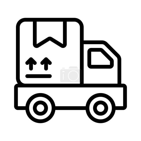 Illustration for Parcel Delivery web icon vector illustration - Royalty Free Image