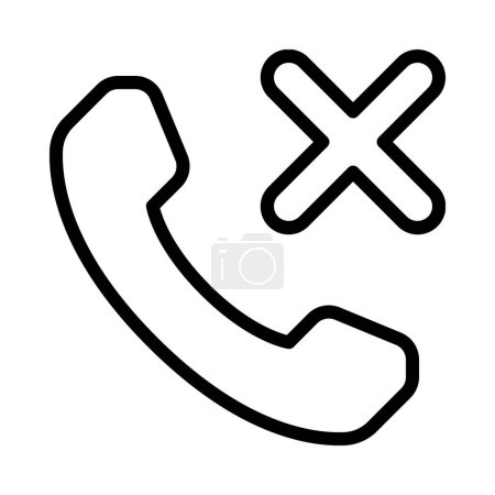 Téléchargez les illustrations : Illustration vectorielle de l'icône End Phone Call - en licence libre de droit