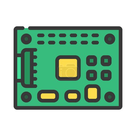 Illustration for Motherboard  web icon vector illustration - Royalty Free Image