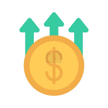 Ilustración de Aumentar el dinero icono web vector ilustración - Imagen libre de derechos