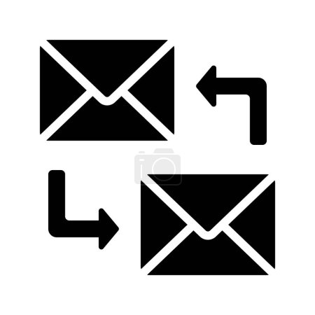 Synchronisieren Sie Mail-Symbol, Vektorabbildung 