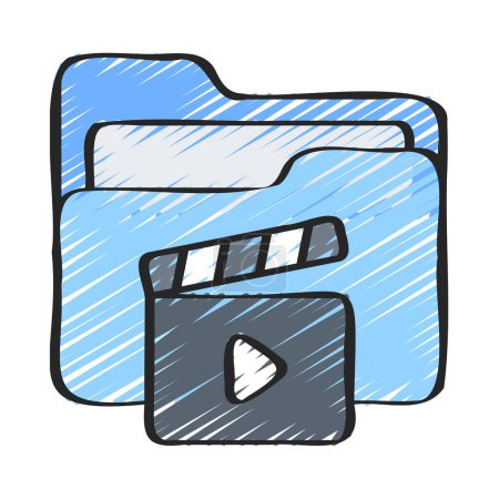 Illustration for Movie Folder icon, vector illustration - Royalty Free Image