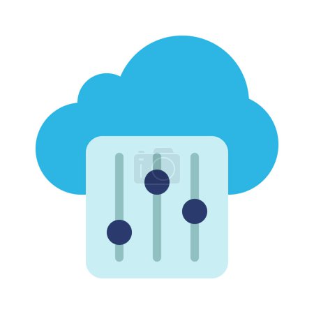 Illustration for Cloud Configuration Icon, Vector Illustration - Royalty Free Image