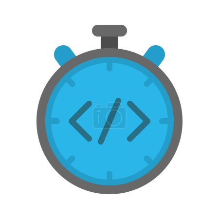 Timed Code web icon vector illustration