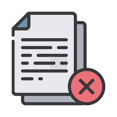 Illustration for Incorrect Document icon, vector illustration - Royalty Free Image