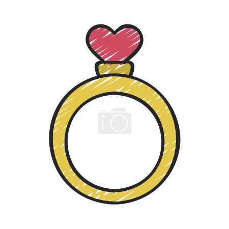 Illustration for Wedding ring icon. simple illustration with ring vector icon for web. - Royalty Free Image