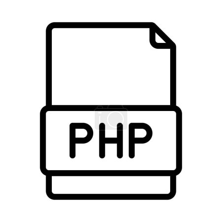 Téléchargez les illustrations : Icône de fichier PHP, illustration vectorielle - en licence libre de droit