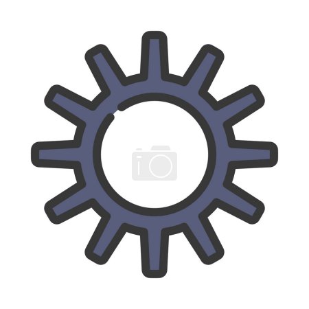 Illustration for Cog  vector icon on white background - Royalty Free Image