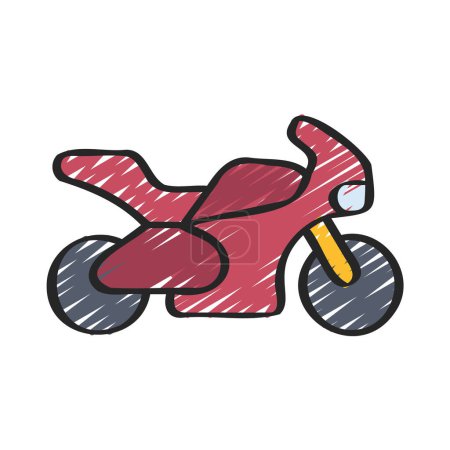 Illustration for Motorbike web icon  vector illustration - Royalty Free Image