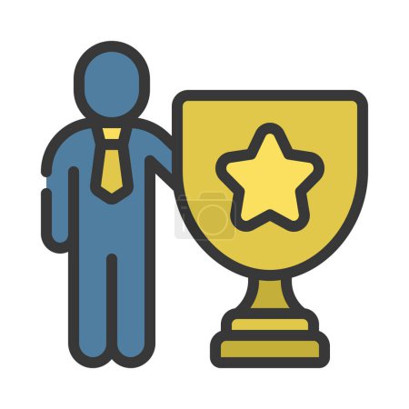 Illustration for Trophy. web icon simple design - Royalty Free Image