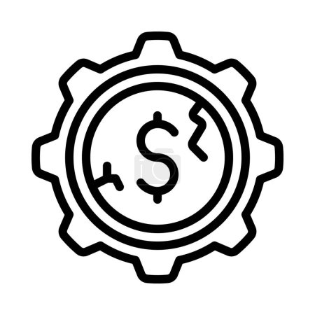 Ilustración de Gestión del dinero icono web vector ilustración - Imagen libre de derechos