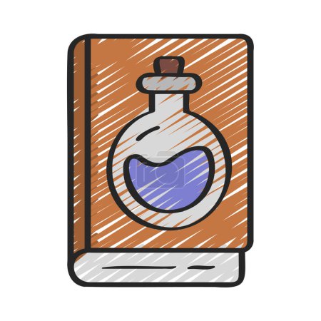 Illustration for Potion Book web icon vector illustration - Royalty Free Image