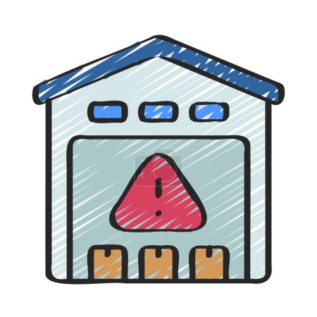 Illustration for Warehouse Crisis  icon, vector illustration - Royalty Free Image