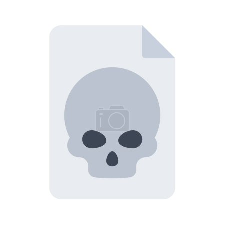Illustration for Skull flat icon, skull, vector illustration - Royalty Free Image