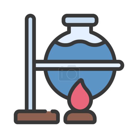 Téléchargez les illustrations : Illustration vectorielle de l'icône Web Burning Chemicals - en licence libre de droit