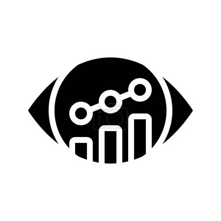 Illustration for Data Visualisation Eye web icon vector illustration - Royalty Free Image