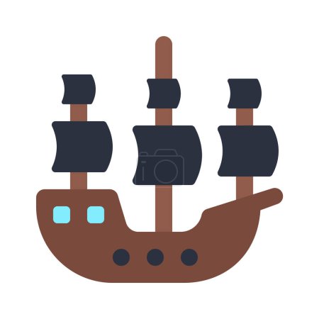 Ilustración de Ilustración vectorial del barco pirata - Imagen libre de derechos