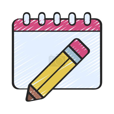 Illustration for Edit Calendar web icon vector illustration - Royalty Free Image