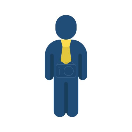 Ilustración de Persona de negocios icono web vector ilustración - Imagen libre de derechos