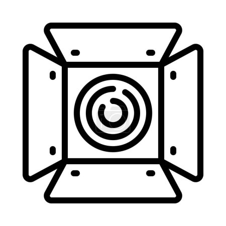 Icono de iluminación Barndoor, ilustración vectorial 