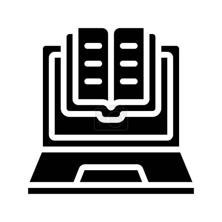 Ilustración de Libro icono del ordenador portátil, vector de ilustración - Imagen libre de derechos