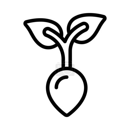 Ilustración de Planta que crece del icono de la semilla, ilustración del vector - Imagen libre de derechos