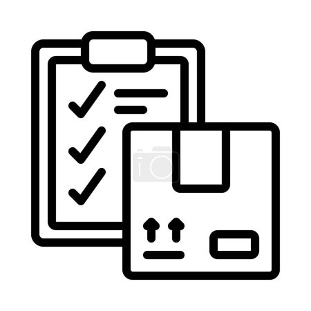 Ilustración de Lista de verificación del producto vector icono de diseño, ilustración - Imagen libre de derechos