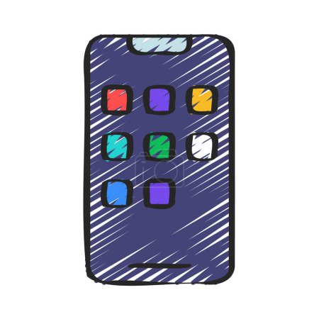 Ilustración de Icono de la aplicación móvil, ilustración de vectores - Imagen libre de derechos
