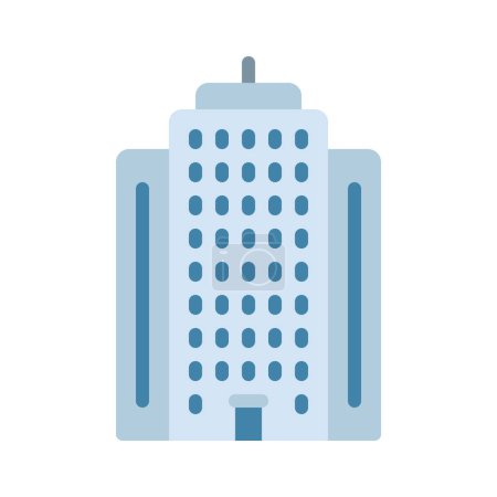 Ilustración de Icono del edificio de rascacielos. esquema ilustración del icono del vector de construcción para la web - Imagen libre de derechos