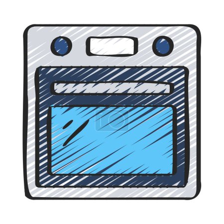 Illustration for Oven Cooker web icon vector illustration - Royalty Free Image