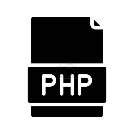 Téléchargez les illustrations : Icône de fichier PHP, illustration vectorielle - en licence libre de droit