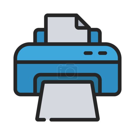 Illustration for Printer icon, simple web illustration - Royalty Free Image