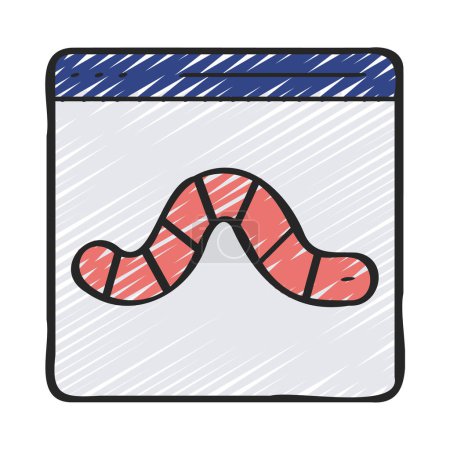 Illustration for Website Worm web icon vector illustration - Royalty Free Image
