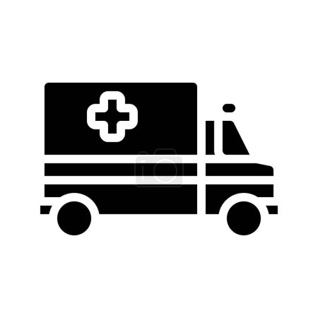 Téléchargez les illustrations : Hôpital ambulance icône vectoriel illustration - en licence libre de droit
