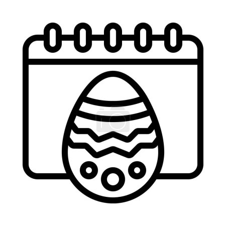 Illustration for Easter date icon, vector illustration - Royalty Free Image