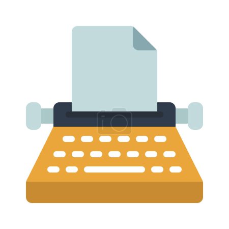 Illustration for Typewriter web icon vector illustration - Royalty Free Image