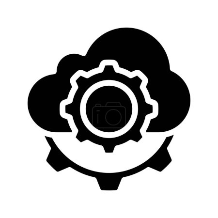 Illustration for Cloud Settings Icon, Vector Illustration - Royalty Free Image