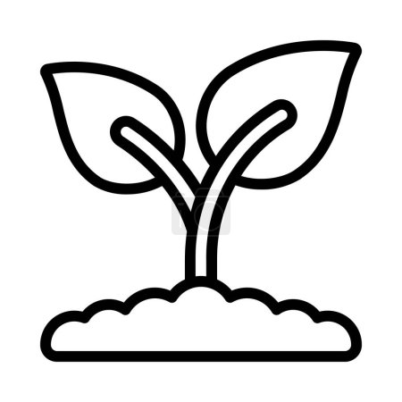 Illustration for Plant growth icon, vector illustration simple design - Royalty Free Image