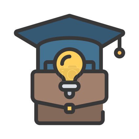 Illustration for Learn Business Intelligence web icon vector illustration - Royalty Free Image