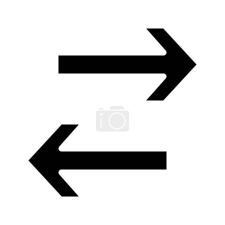 Illustration for Right and Left Arrows   icon isolated on white background. vector. - Royalty Free Image