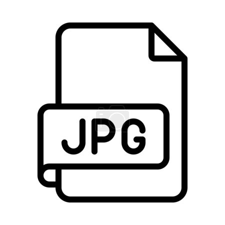 Téléchargez les illustrations : Icône de fichier JPG, illustration vectorielle - en licence libre de droit