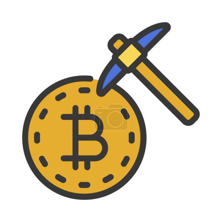 Illustration for Bitcoin and cryptocurrency icon vector illustration design - Royalty Free Image