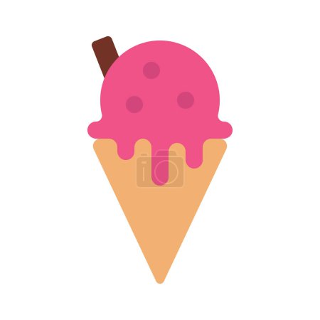 Téléchargez les illustrations : Ice Cream Cone web icon vector illustration - en licence libre de droit
