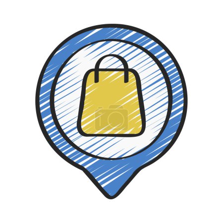 Illustration for Shopping Bag web icon vector illustration - Royalty Free Image