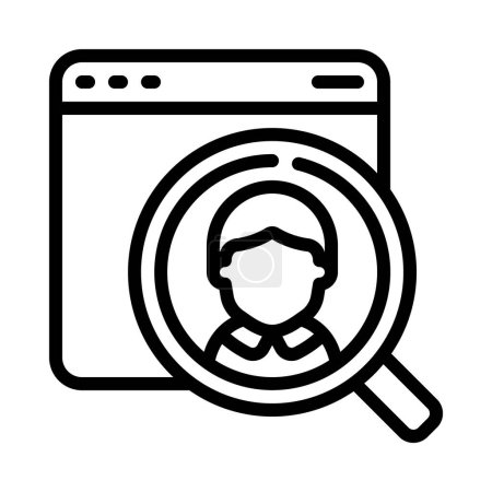 Illustration for Search Employees icon, vector illustration - Royalty Free Image