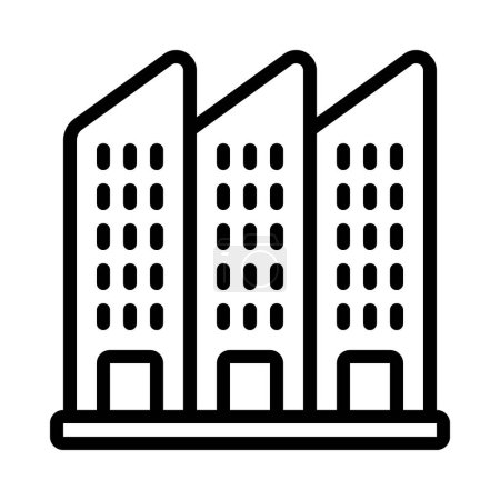 Ilustración de Edificios. Icono web ilustración simple - Imagen libre de derechos