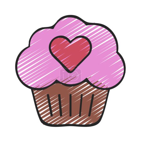 Ilustración de Muffin vector icono vector ilustración - Imagen libre de derechos