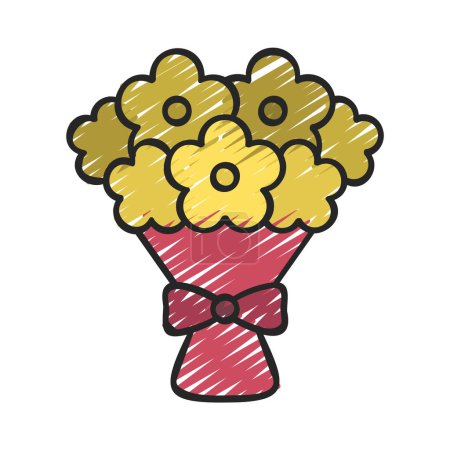 Illustration for Bouquet of flowers icon vector design - Royalty Free Image