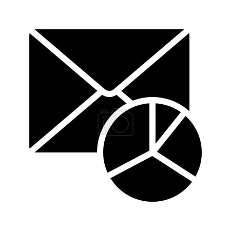 Ilustración de Pie Chart Icono de correo electrónico, ilustración vectorial - Imagen libre de derechos