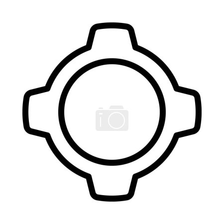 Illustration for Cog setting vector icon on white background - Royalty Free Image